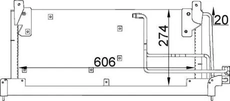 AC223000S Конденсатор, система кондиціонування повітря MAHLE / KNECHT підбір по vin на Brocar