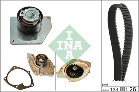 530057930 Комплект (ремінь+ролики+помпа) INA підбір по vin на Brocar