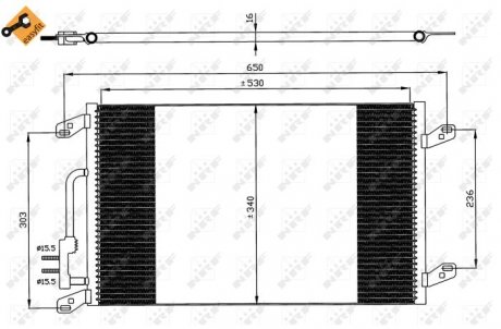 35615 Конденсатор, кондиционер NRF підбір по vin на Brocar