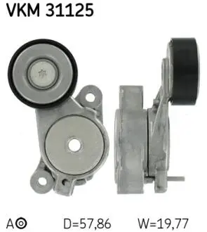 VKM31125 Натягувач ременя AUDI/SEAT/SKODA/VW Fabia/Beetle/Golf/Passat/Polo/Tiguan/Touran &quot;1,4TSI &quot;05&gt;&gt; SKF підбір по vin на Brocar