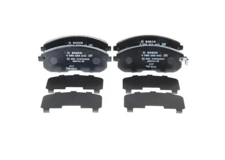0986494443 Комплект тормозных колодок из 4 шт. дисков BOSCH підбір по vin на Brocar