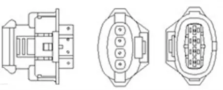 466016355133 Лямбда-зонд (кількість проводів 4, 1500mm) FIAT CROMA 2.2 06.05- MAGNETI MARELLI підбір по vin на Brocar