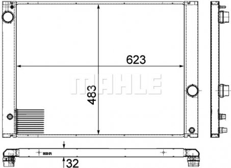 CR1682000P Радиатора MAHLE / KNECHT підбір по vin на Brocar