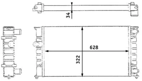 CR348000S Радіатор, система охолодження двигуна MAHLE / KNECHT подбор по vin на Brocar