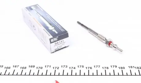 GE131 Свічка розжарювання Citroen C5/Peugeot 205/Land Rover 2.2HDi/D 06- (4.4V) M8x1.0 (L=100.4mm) BERU підбір по vin на Brocar