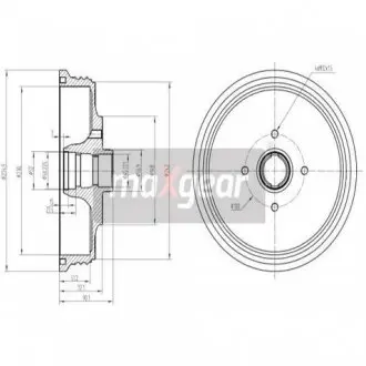 192425 Барабан тормозной 19-2425 MAXGEAR MAXGEAR підбір по vin на Brocar