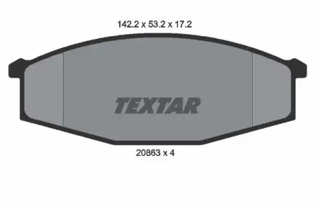 2086301 Колодки гальмівні (передні) Nissan Patrol 2.8/3.2 TD 79-98 (Lucas) TEXTAR підбір по vin на Brocar