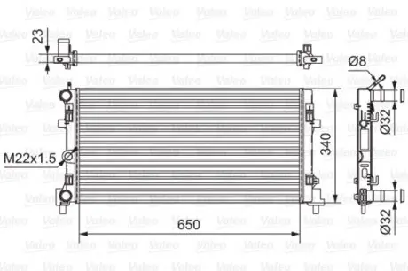 701522 Радиатор охлаждения Skoda Fabia/Rapid/Roomster/VW Polo 06- VALEO подбор по vin на Brocar