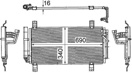 AC714000S Радиатор кондиционера MAHLE / KNECHT підбір по vin на Brocar