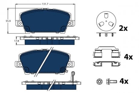 GDB3407BTE Тормозные колодки, дисковые TRW подбор по vin на Brocar