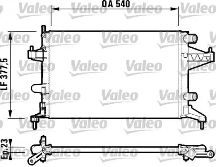 732825 Радиатор, охлаждение двигателя VALEO подбор по vin на Brocar