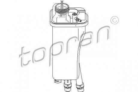 501540 Компенсационный бак, охлаждающая жидкость TOPRAN подбор по vin на Brocar