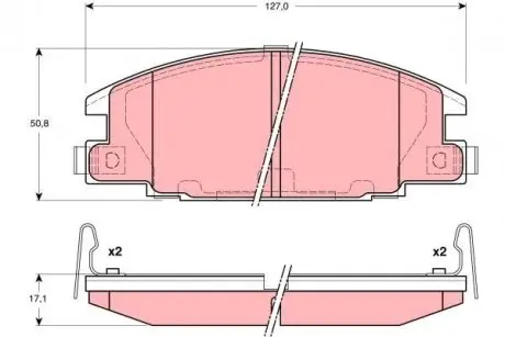 GDB3161 Гальмівні колодки, дискове гальмо (набір) TRW підбір по vin на Brocar
