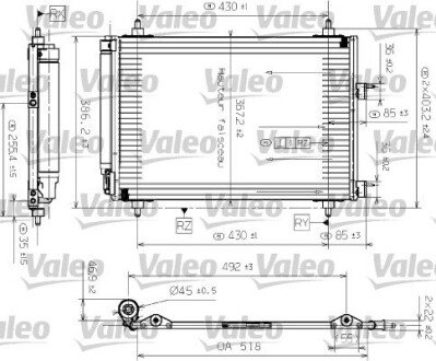 817524 Радіатор кондиціонера VALEO підбір по vin на Brocar