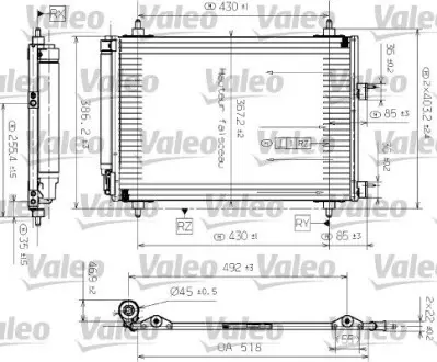 817524 Конденсатор, кондиционер VALEO підбір по vin на Brocar