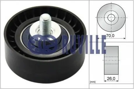 55939 Ролик отклоняющий ручейкового ремня Citroen C5,C8, Peugeot 607,807 2.2HDI RUVILLE подбор по vin на Brocar