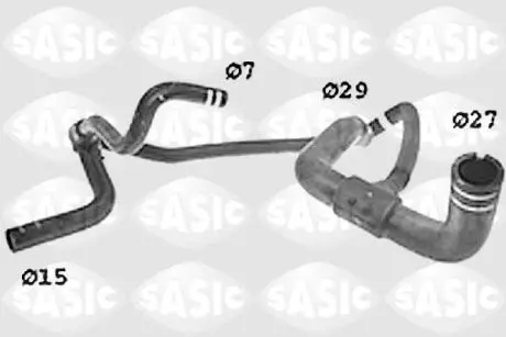 SWH6836 Шланг радиатора SASIC подбор по vin на Brocar