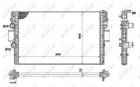 58361 Радиатор охлаждения Iveco Daily IV 2.3/3.0TD 06- NRF подбор по vin на Brocar