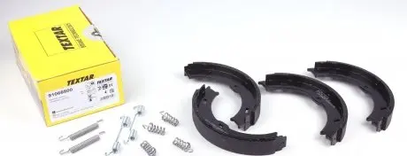 91066800 Колодки ручника MB Sprinter (906)/VW Crafter 2.0/2.5 TDI 06- (180x25) (с пружинками) TEXTAR подбор по vin на Brocar