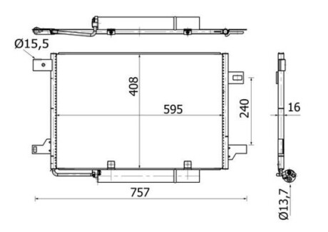 AC369000S Радиатор кондиционера MB A-class (W169)/B-class (W245) 1.5-2.0LPG 04-12 MAHLE / KNECHT подбор по vin на Brocar