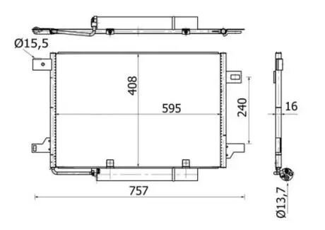 AC369000S Радиатор кондиционера MB A-class (W169)/B-class (W245) 1.5-2.0LPG 04-12 MAHLE / KNECHT подбор по vin на Brocar