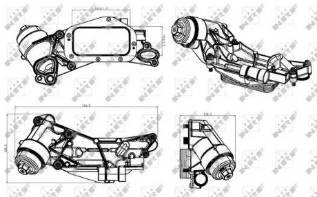 31315 Радиатор масляный Opel Astra/Vectra 05- (теплообменник) NRF подбор по vin на Brocar