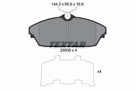 2550801 KLOCKI HAM. TATA P. XENON 2,2 09- TEXTAR підбір по vin на Brocar