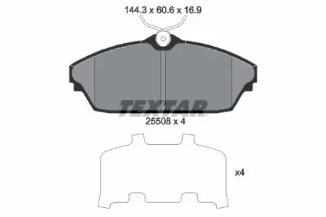2550801 KLOCKI HAM. TATA P. XENON 2,2 09- TEXTAR підбір по vin на Brocar