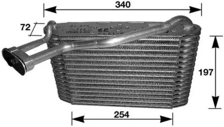 AE34000S Випарник, система кондиціонування повітря MAHLE / KNECHT подбор по vin на Brocar