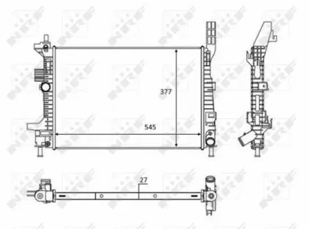 58284 Радиатор печки Ford Focus/C-Max/Kuga/Transit 1.5/1.6TDCi 10- NRF подбор по vin на Brocar