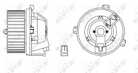 34168 Моторчик пічки Fiat Doblo 1.9-2.8D 94-02 NRF підбір по vin на Brocar