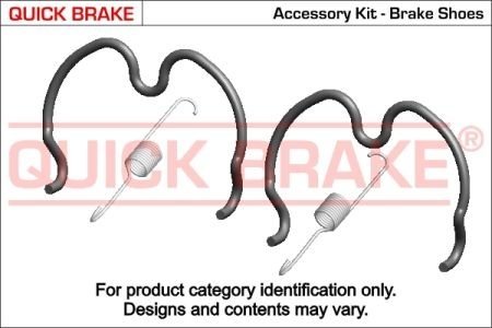 1050837 Монтажный комплект барабанных колодок QUICK BRAKE подбор по vin на Brocar