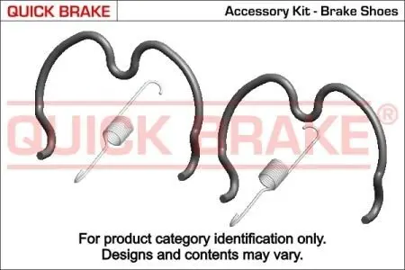 1050837 Монтажный комплект барабанных колодок QUICK BRAKE підбір по vin на Brocar