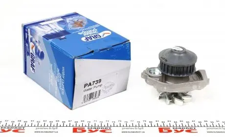 PA739 Помпа воды Fiat Doblo 1.2 01-05/Panda/Punto 1.1/1.2 04- (24z) (B/B) (8 лоп.) GRAF подбор по vin на Brocar