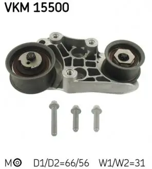 VKM15500 Роликовий модуль натягувача ременя SKF підбір по vin на Brocar