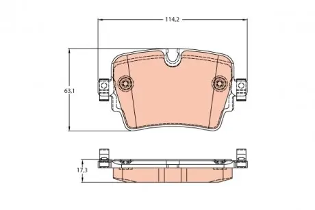 GDB2095 Гальмівні колодки, дискові TRW підбір по vin на Brocar