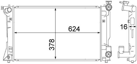 CR1529000S CHŁODNICA TOYOTA AVENSIS 2,0 03- MAHLE / KNECHT підбір по vin на Brocar