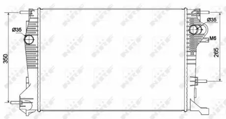 53136 Радиатор охлаждения Renault Megane III/Scenic III 1.6D/2.0D 08- NRF подбор по vin на Brocar