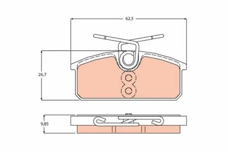 GDB2165 Тормозные колодки, дисковые TRW підбір по vin на Brocar