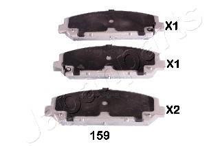 PA159AF Тормозные колодки передн. INFINITI QX56 5,5 -12 JAPANPARTS подбор по vin на Brocar