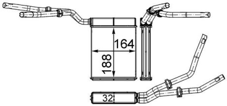 AH199000S NAGRZEWNICA FORD FOCUS C-MAX 04- MAHLE / KNECHT підбір по vin на Brocar