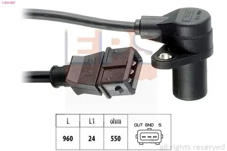 1953087 Датчик оборотов двигателя 318I 92- EPS подбор по vin на Brocar