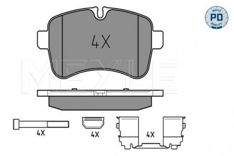 0252923221PD Комплект гальмівних колодок MEYLE підбір по vin на Brocar