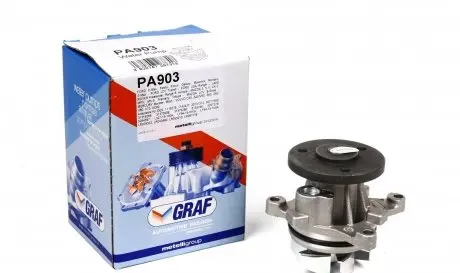 PA903 Помпа води Ford C-Max I/Focus II/III/Mondeo III/IV/V/Mazda 3/5/6/CX-7 1.8/2.0/2.3 00- (R/B) (6 лоп.) GRAF підбір по vin на Brocar