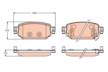 GDB2172 Тормозные колодки, дисковые TRW подбор по vin на Brocar