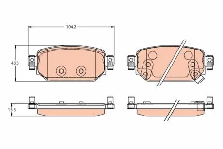 GDB2172 Тормозные колодки, дисковые TRW підбір по vin на Brocar