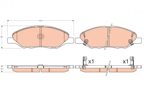 GDB3577 Комплект тормозных колодок, дисковый тормоз TRW подбор по vin на Brocar