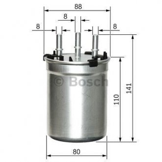 F026402834 Фильтр топливный AUDI A1 1.6TDI 10- BOSCH подбор по vin на Brocar