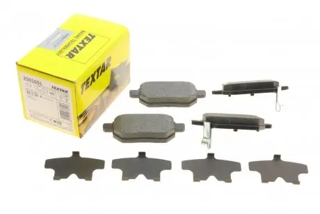 2501601 Колодки гальмівні (задні) Lexus CT/Toyota Prius/Yaris 08- TEXTAR підбір по vin на Brocar
