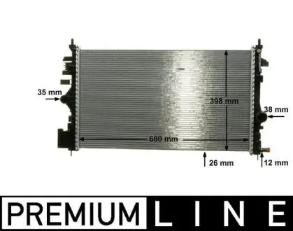 CR1102000P Радіатор охолодження MAHLE / KNECHT підбір по vin на Brocar